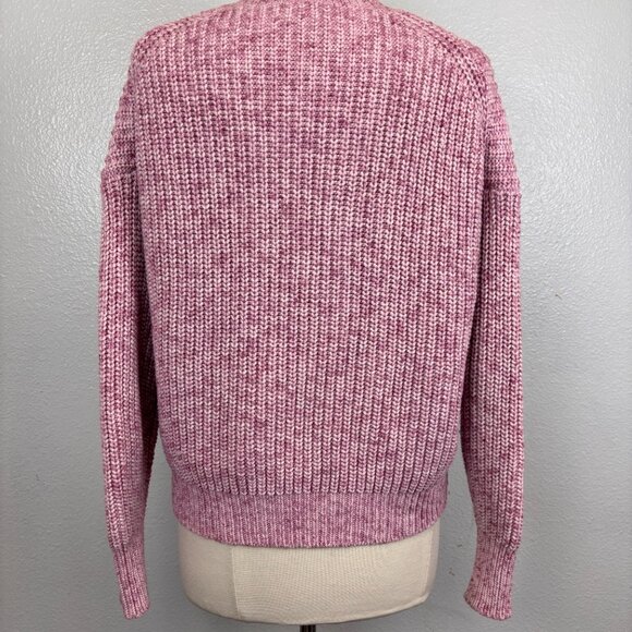 J.crew Pink Marled Cotton Blend Crewneck Sweater Size S - Picture 6 of 9